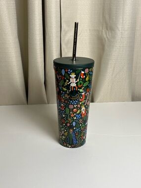 Rifle Paper Co. X Corkcicle Cold Cup Insulated Tumbler-Nutcracker Green
